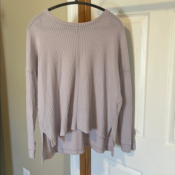 American Eagle Lavender Waffle Knit Top - Picture 1 of 2